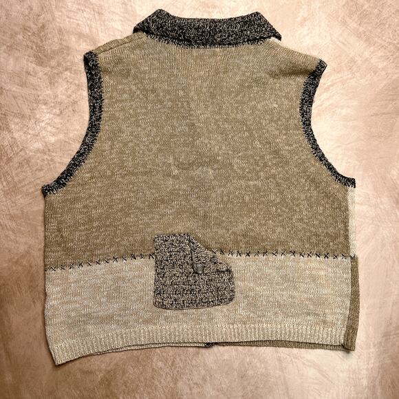 Christopher & Banks Beige and Gray Sweater Vest - Picture 2 of 7